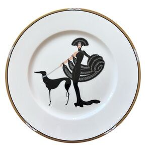 Vintage 1988 Erté‎ “Symphony in Black” Bone China Collector Plate 12” Art Deco